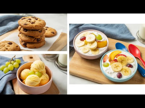Видео: 3 Здравословни Десерта за Деца над 1 Година - Лесни Рецепти