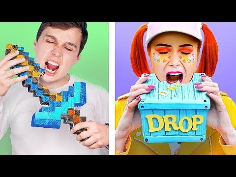 Видео: Сладости Майнкрафт против Фортнайт – 10 идей