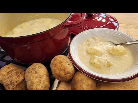 Видео: Картофельный крем-суп с клецками — семейный рецепт — The Hillbilly Kitchen #суп #рецепт #картофель