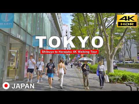 Видео: От Сибуи до Харадзюку – Прогулка по улицам Токио | Япония 🇯🇵 сентябрь 2025 [4K HDR]