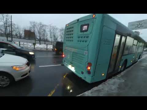 Видео: Автобус "10243 по 271" в СПб 14-*: Volgabus-5270.G4 10243 по №271 (17.02.24)