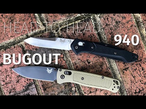 Видео: Лицом к лицу: обзор Benchmade Bugout против 940