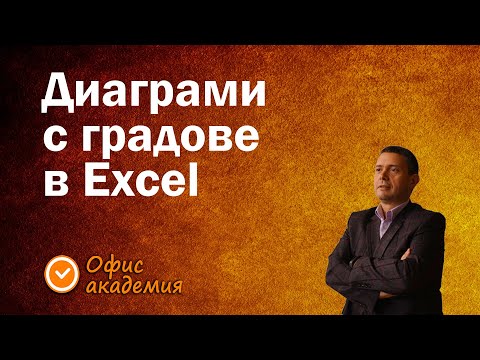 Видео: Как да направим диаграма върху карта с градове и държави, хитри маркетингови диаграми - Excel уроци