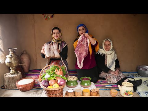 Видео: Приготовление рагу из коровьего языка по-деревенски с рисовым пловом на деревенской кухне