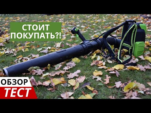 Видео: Аккумуляторная воздуходувка Greenworks GD60BPB: обзор и уборка в саду