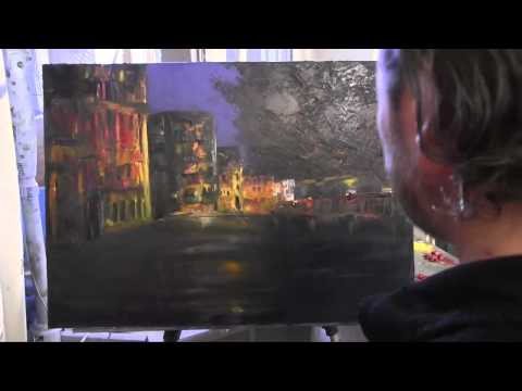 Видео: И Сахаров, Сумеречный мотив. Живопись маслом