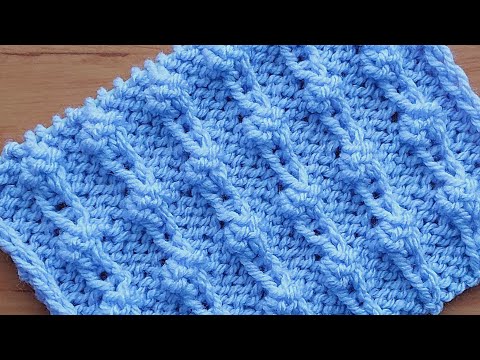 Видео: Красивый 👍 узор спицами для свитера , шапочки , туники. 