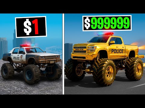 Видео: Полицейский грузовик-монстр стоимостью от 1 до 1 000 000 долларов в GTA 5...