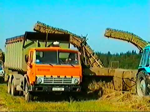Видео: Уборочная 95-96 гг. Агрофирма "Уральская", Свердловская область. Часть 1.Пальники, Починок, Шурала.