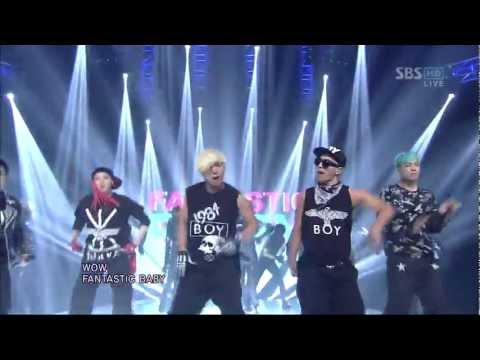 Видео: BIGBANG [FANTASTIC BABY] @SBS Inkigayo Популярная песня 20120318