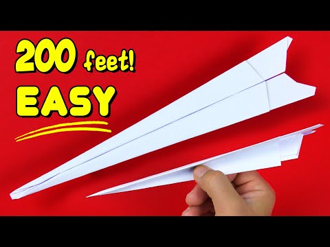Видео: Как сделать САМОЛЕТИК, который далеко летит [ЛЕГКО и ПРОСТО]. ОРИГАМИ САМОЛЕТ ИЗ БУМАГИ А4