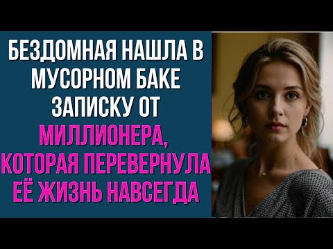 Видео: Бездомная нашла в мусорном баке записку от миллионера, которая перевернула её жизнь навсегда