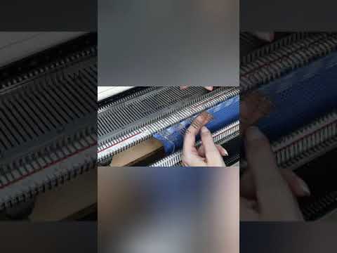 Видео: Полоски с оригинальным переходом из цвета в цвет на вязальной машине Brother