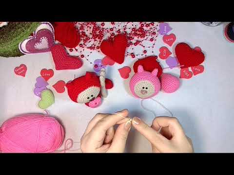 Видео: МК//Вязаная игрушка "Влюблённые Дьяволята". Часть 2.