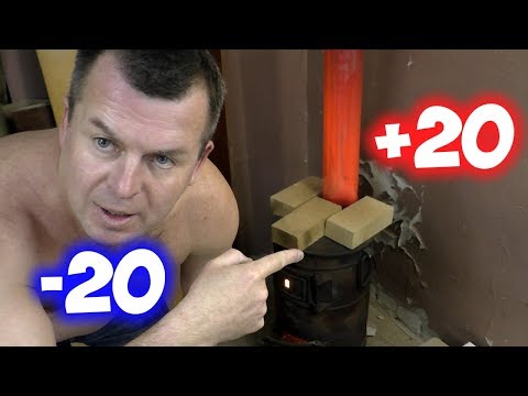 Видео: Отопление гаража. Как жарит буржуйка СССР