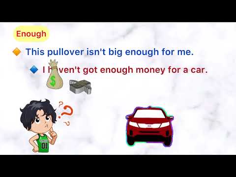 Видео: Enough and too. What is the difference? Enough and too сөздерінің қолданылуы. Enough and too қазақша