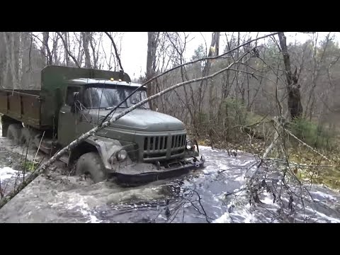 Видео: Покатушка по бездорожью на 131 зиле