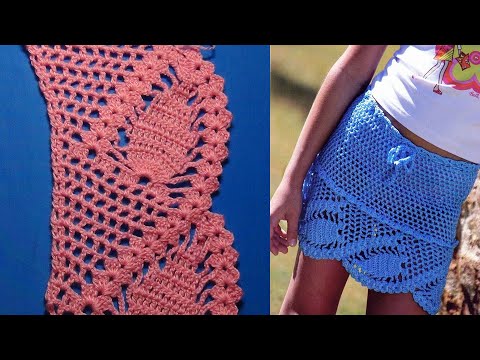 Видео: Как связать ажурную отделку для юбки крючком. МК.