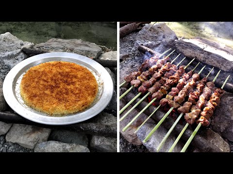 Видео: КАК ПРИГОТОВИТЬ КЕБАБ ИЗ БАРАНИНЫ И САМЫЙ ВКУСНЫЙ КУНЕФ В ПРИРОДЕ?