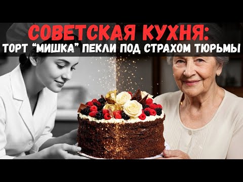 Видео: Советская кухня: Торт, которого НЕ БЫЛО в магазинах, но знала вся страна "Мишка на Севере"