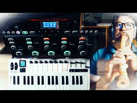 Видео: Японская флейта Сякухати и DX7 звуки midi keyboard Mvave smk 37pro
