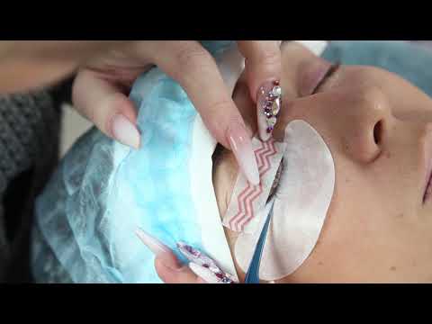 Видео: Наращивание нижнего ряда. Техника отделения ресниц рядами.