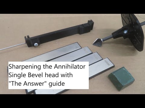 Видео: Заточка одностороннего клинка Annihilator Broadhead