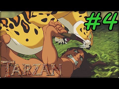 Видео: Прохождение Disney's Tarzan (Ps 1) - #4 Нападение Сабора