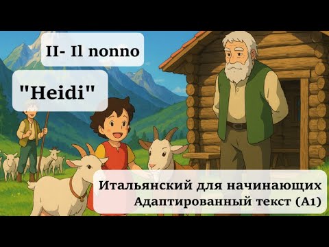 Видео: "Итальянский для новичков с ""Heidi" |  Адаптированный текст | Уровень A1 | 2 - Il nonno.
