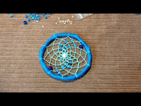 Видео: 💙🌛 Класичний Ловець снів з намистинами по спіралі | DIY Tutorial