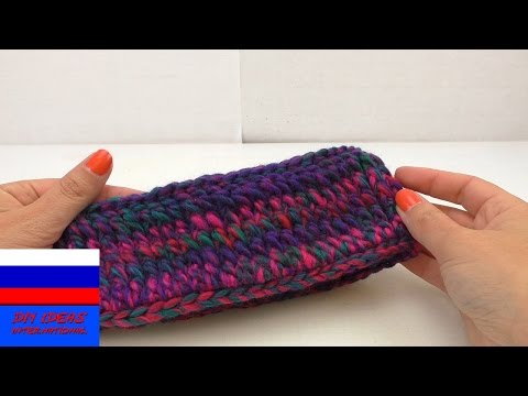 Видео: Повязка на лоб на осень и зиму вязание крючком