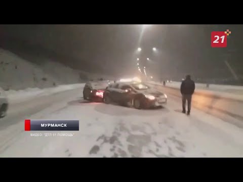 Видео: Ухудшение погоды в Мурманской области привело к тяжелым последствиям