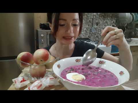 Видео: MUKBANG❄Холодник/Свекольник🤤Нектарины🍑Русский Мукбанг Не Асмр