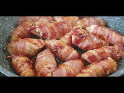 Видео: Филе куриное с беконом!Картофель с броколи!