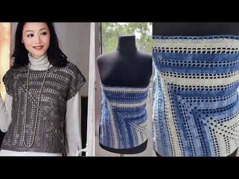 Видео: По Вашим просьбам . Самый быстрый способ связать тунику крючком  от угла.