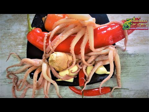 Видео: Салат с кальмаром по-Корейски, за ним стоят в очередь, хотите знать секрет приготовления кальмара ?
