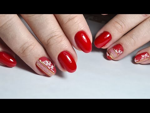 Видео: ❤ ПРАЗДНИЧНЫЙ красный МАНИКЮР ❤ MAESTRO NAILS ❤ ЭКСПРЕСС дизайн ❤  СНЕЖИНКА ❤