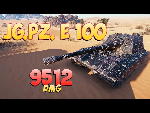 Видео: Jg.Pz. E 100 • Сильный гигант! - 5 Фрагов 9.5K Урона • Мир Танков