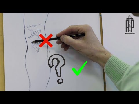 Видео: Как обычно рисуют КОЛЕНО и как правильно рисовать!? - Александр Рыжкин