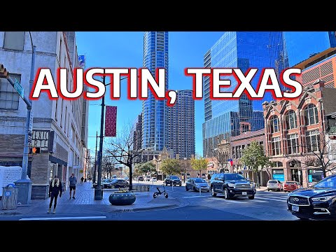 Видео: Центр города Остин, Техас. Пешеходная экскурсия и путеводитель