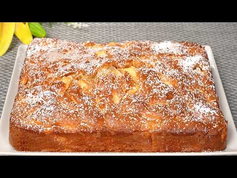 Видео: Яблочный пирог с двумя яблоками, который тает во рту! Просто и вкусно