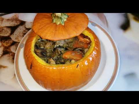 Видео: Жаркое с курицей в тыкве. Очень вкусное и необычное блюдо Roast chicken in pumpkin. Пошаговый рецепт