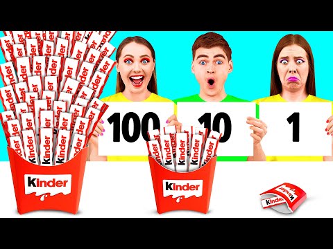 Видео: 100 Слоев Еды Челлендж | Сумасшедший Челлендж от MeMeMe Challenge