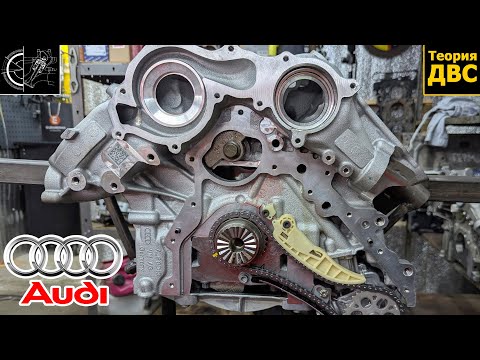 Видео: Двигатель AUDI S7 V6 2.9L (EA839) - сборка (Режисёрская Версия)