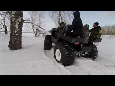 Видео: Вездеход ТАЙПАН, испытания нового двигателя.