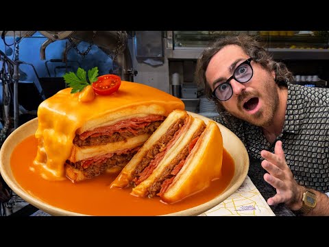 Видео: Сэндвич, который ОБЯЗАТЕЛЬНО ПОПРОБОВАТЬ в Португалии: лучшая ФРАНШИНЬЯ в Порту 🇵🇹