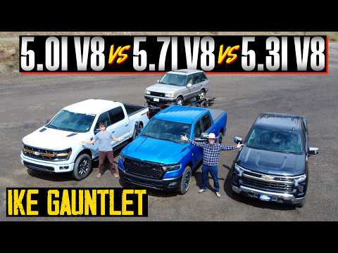 Видео: V8 RUMBLE: Ford F-150 против Ram 1500 и Chevy Silverado в самом жестком в мире тесте на буксировку!
