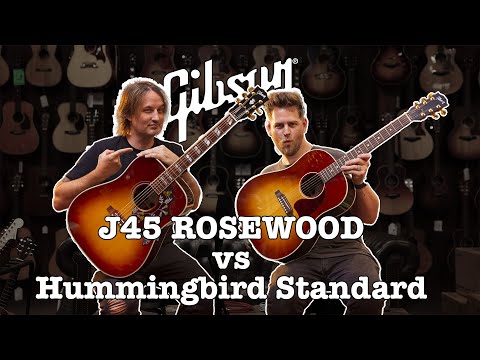 Видео: Gibson Hummingbird против Gibson J-45 Rosewood | Mooloolaba Music