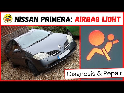 Видео: Контрольная лампа подушки безопасности Nissan Primera P12 (диагностика и устранение неисправности)