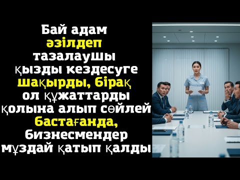 Видео: Бай адам әзілдеп тазалаушы қызды кездесуге шақырды, бірақ ол құжаттарды қолына алып сөйлей